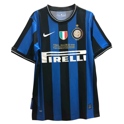 Inter Milan 09/10 Retro Home Jersey UCL Final Match with Italian Badge